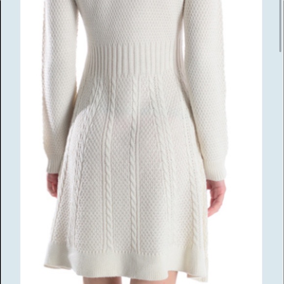 Ivory Fit & Flare Sweater Dress - True Fit Small - Picture 5 of 7
